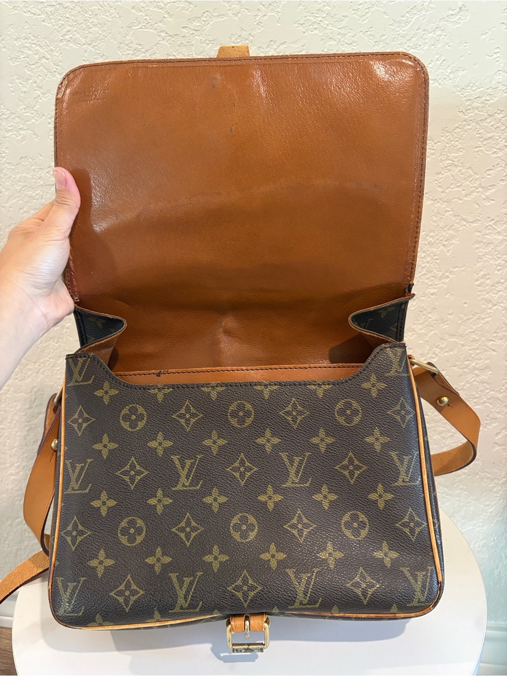 Louis Vuitton GM Cartouchiere Monogram Crossbody Bag - Picture 7 of 15